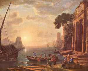 Port at sunset - Claude Lorrain