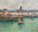 Port of Dieppe by Gustave Loiseau — hand-painted architectural oil painting reproduction on canvas