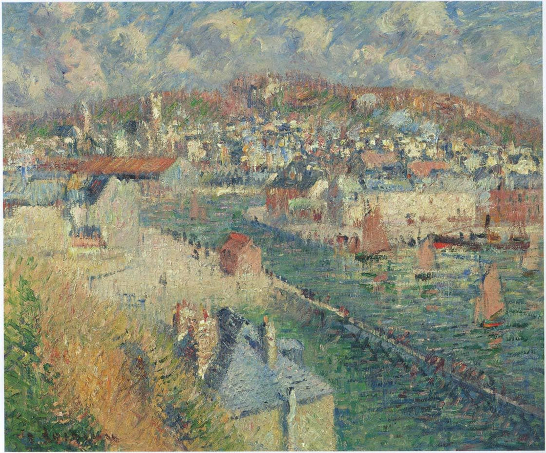 Port of Fecamp by Gustave Loiseau — hand-painted architectural oil painting reproduction on canvas