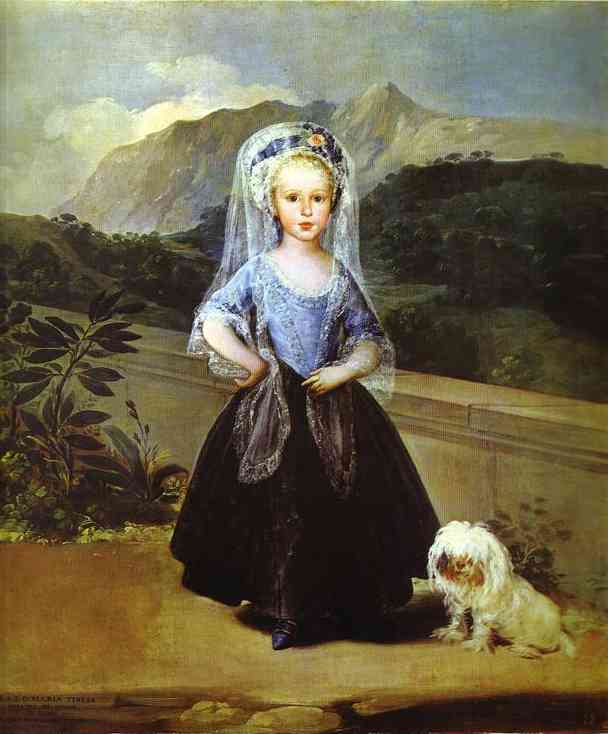 Portait of Maria Teresa de Borbón y Vallabriga by Francisco Goya — hand-painted portrait oil painting reproduction on canvas