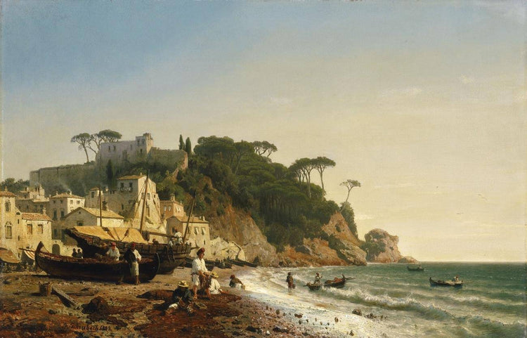 Porto Venere On The Ligurian Coast - Andreas Achenbach