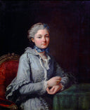 Portrait of Innocente Guillemette de Rosnyvinen de Pire by Charles-Andre van Loo (Carle van Loo) — female oil painting wall art, Rococo