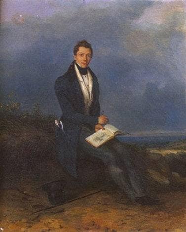 Portrait De François Michel Denis De Hansy by Carle Vernet — hand-painted portrait oil painting reproduction on canvas