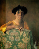 Portrait de Gabrielle Vallotton by Felix Vallotton — male oil painting wall art, Art Nouveau Modern