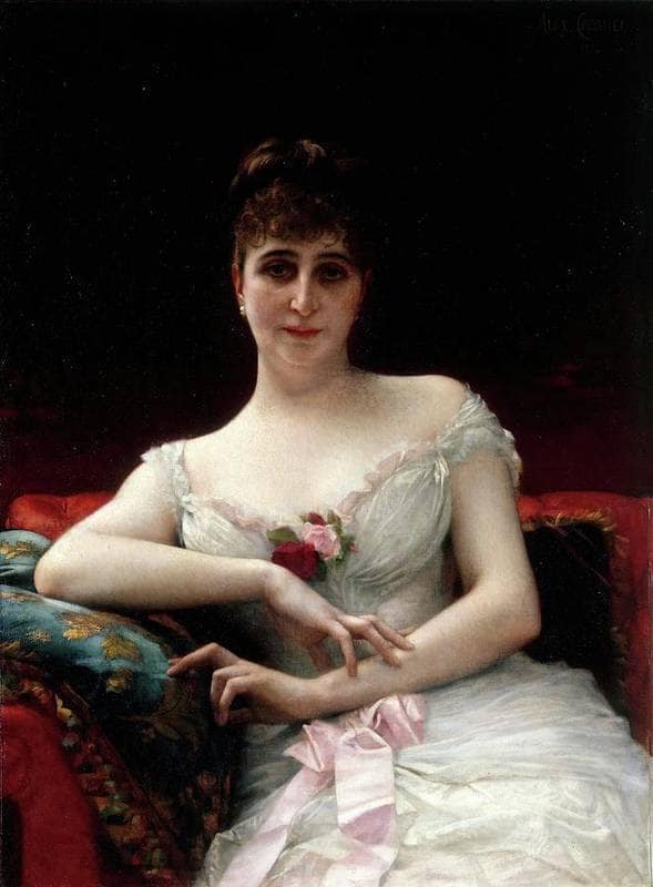 Portrait de Madame Edouard Hervé by Alexandre Cabanel — hand-painted portrait oil painting reproduction on canvas