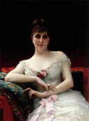 Portrait de Madame Edouard Hervé by Alexandre Cabanel — female oil painting wall art, Academicism