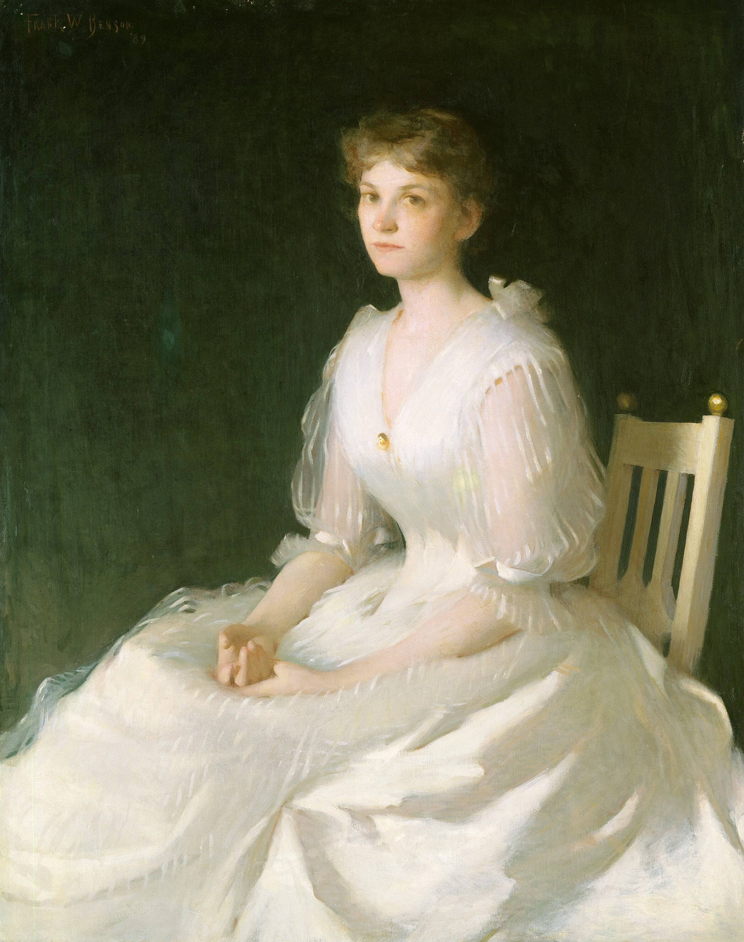 Portrait in White - Frank W. Benson