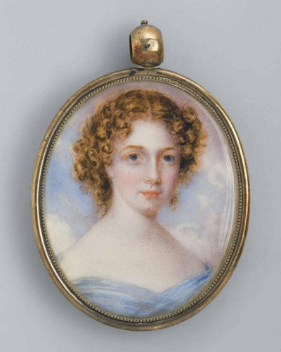 PORTRAIT MINIATURE OF A YOUNG WOMAN, POSSIBLY LUCY ANN BAINBRIDGE JAUDON by Anna Claypoole Peale — oil painting reproduction
