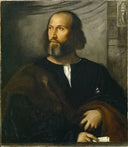 Portrait of a Bearded Man by Titian — male oil painting wall art, High Renaissance