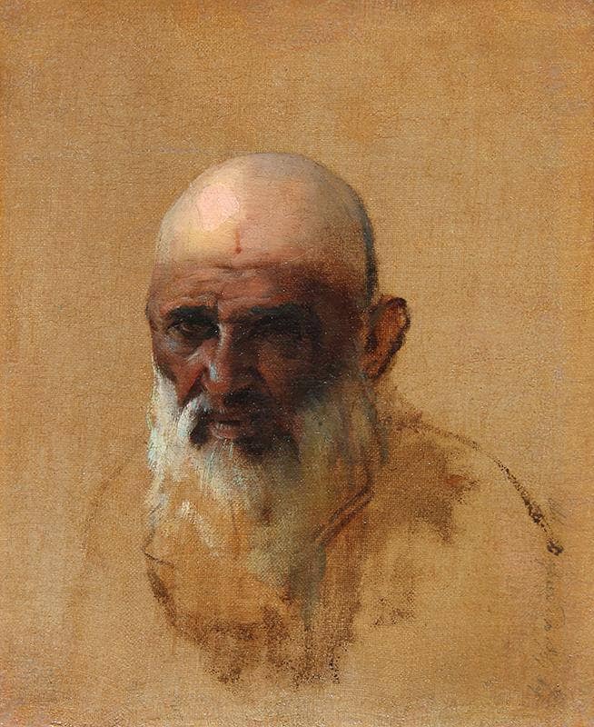 Portrait of a Bearded Man by Vasily Vereshchagin — hand-painted portrait oil painting reproduction on canvas