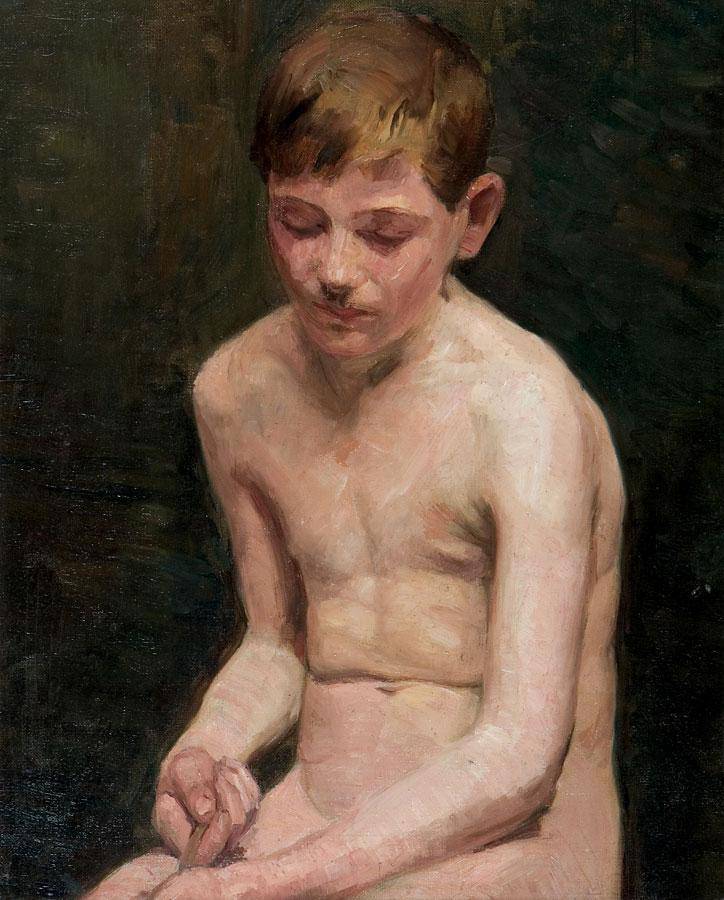 Portrait of a Boy by William Brymner — hand-painted portrait oil painting reproduction on canvas