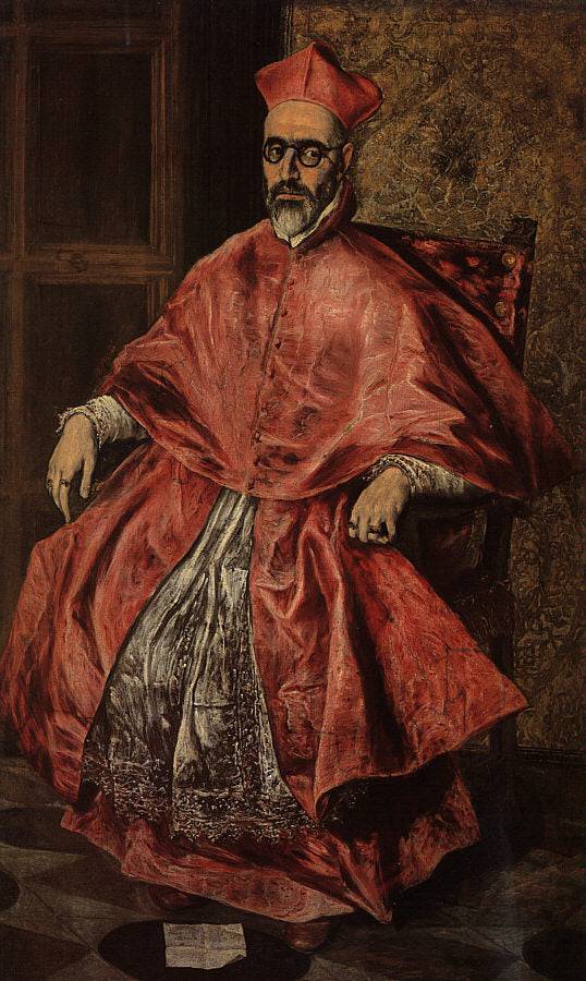 Portrait of a Cardinal (Probably Cardinal Don Fernando Niño de Guevara) - El Greco