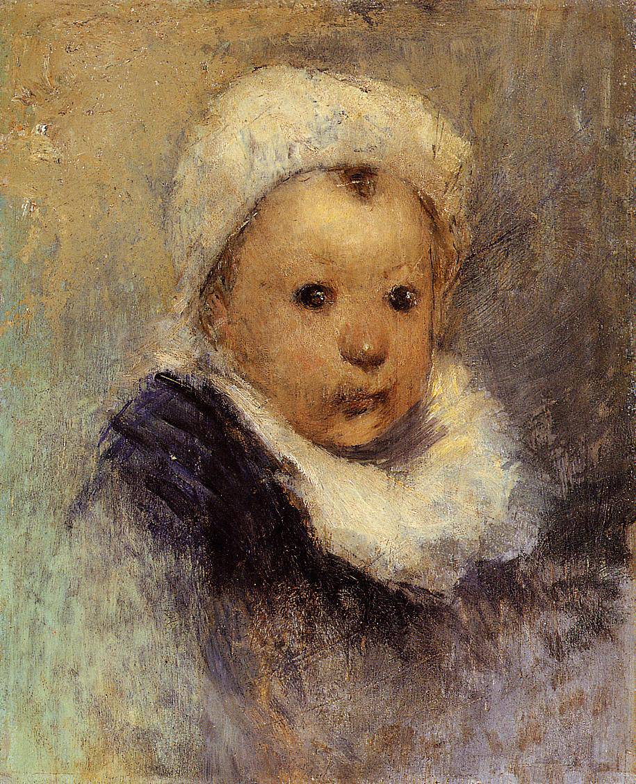Portrait of a child (Aline Gauguin) by Paul Gauguin — hand-painted portrait oil painting reproduction on canvas