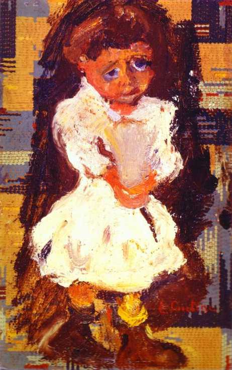 Portrait of a Child by Chaim Soutine — hand-painted portrait oil painting reproduction on canvas