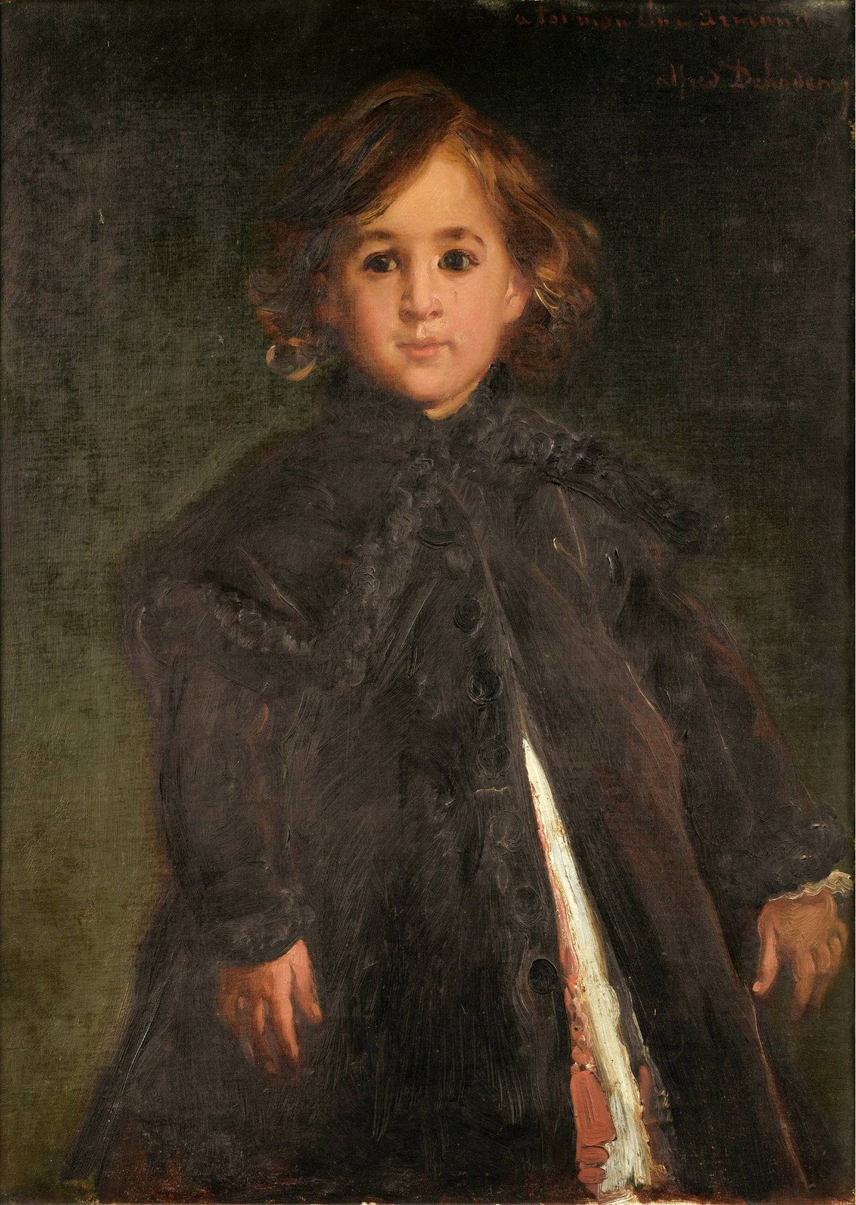 Portrait of a child, possibly Alfred, the artist's eldest son - Alfred Dehodencq
