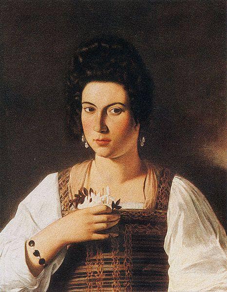 Portrait of a Courtesan by Caravaggio — hand-painted portrait oil painting reproduction on canvas