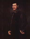Portrait of a distinguished man by Tintoretto — male oil painting wall art, Mannerism Late Renaissance