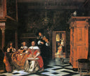 Portrait of a family of musicians by Pieter de Hooch — hand-painted eco oil painting reproduction on canvas