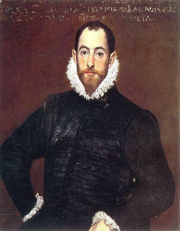 Portrait of a gentleman from Casa de Leiva by El Greco — hand-painted portrait oil painting reproduction on canvas