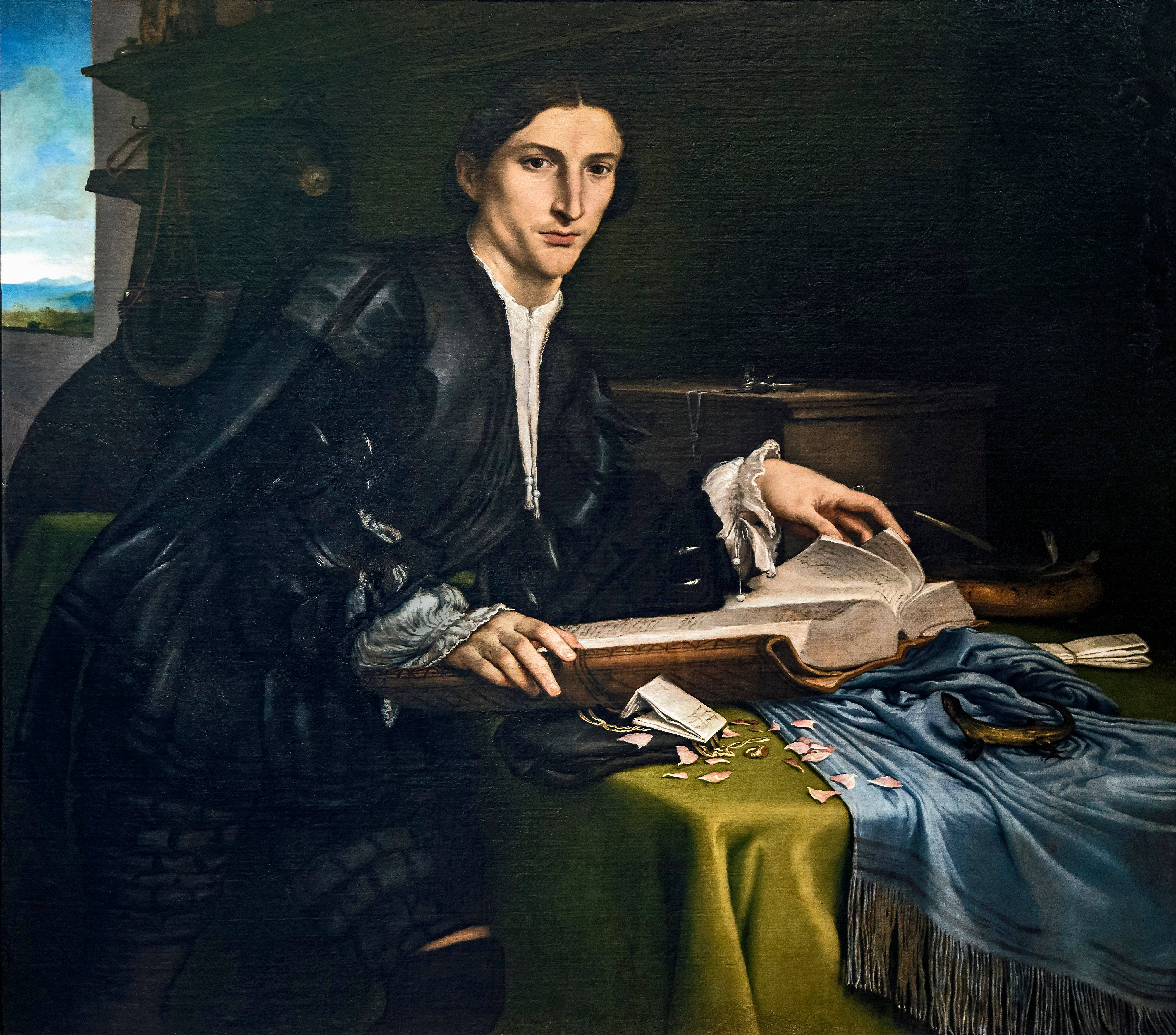 Portrait of a Gentleman in his Study - Lorenzo Lotto