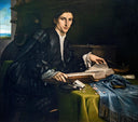 Portrait of a Gentleman in his Study by Lorenzo Lotto — hand-painted portrait oil painting reproduction on canvas