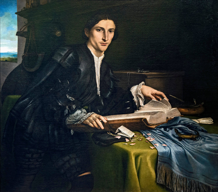 Portrait of a Gentleman in his Study - Lorenzo Lotto