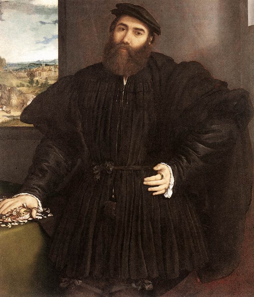 Portrait of a Gentleman by Lorenzo Lotto — hand-painted portrait oil painting reproduction on canvas