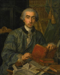 Portrait of a Gentleman Seated at a Desk with Books, Papers and Music