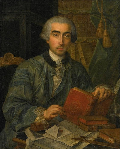 Portrait of a Gentleman Seated at a Desk with Books, Papers and Music