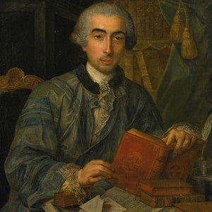 Portrait of a Gentleman Seated at a Desk with Books, Papers and Music