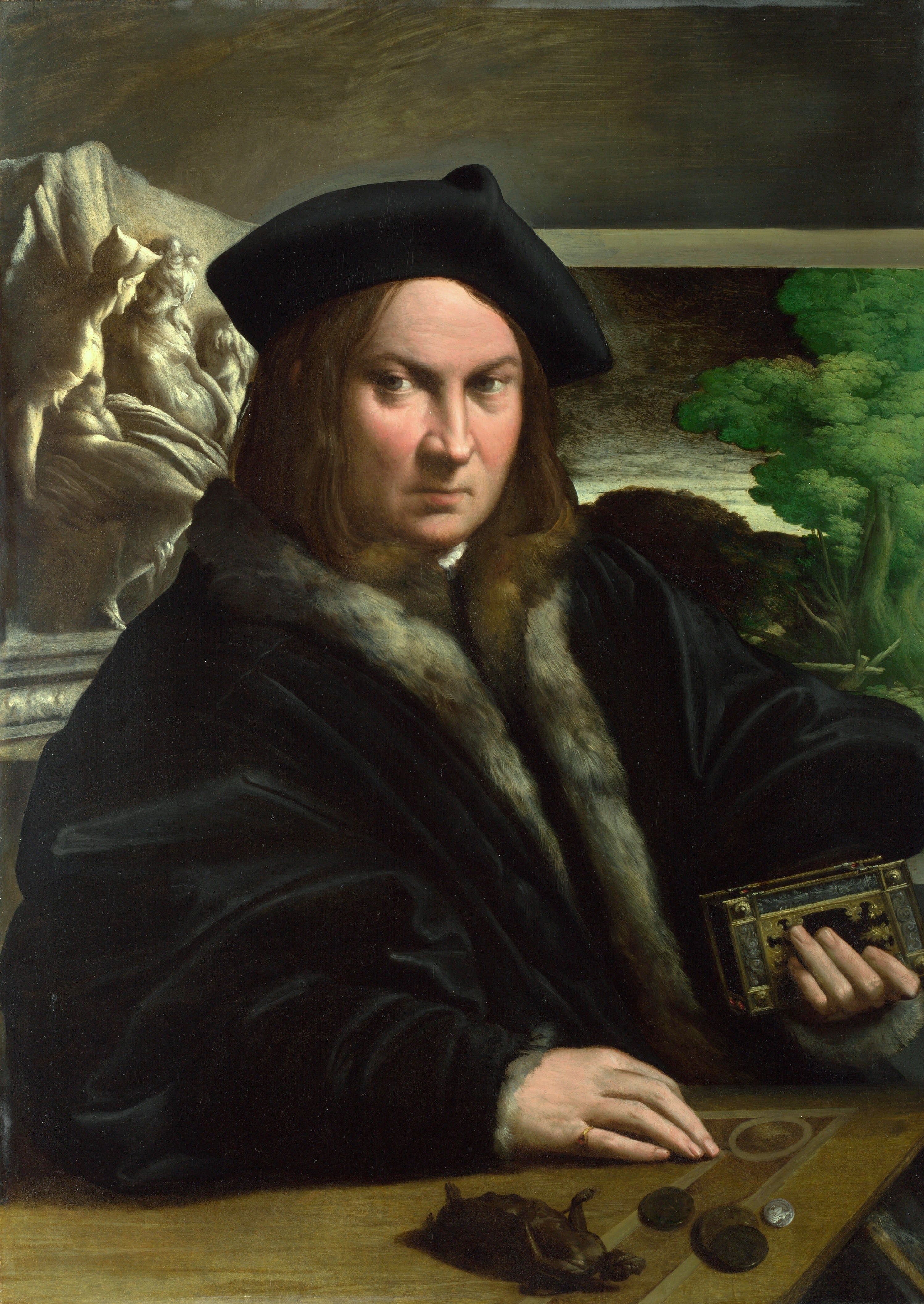 Portrait of a gentleman wearing a beret - Parmigianino