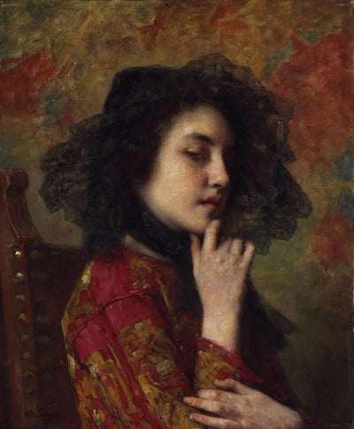 Portrait of a Georgian Princess by Alexei Harlamoff — oil painting reproduction