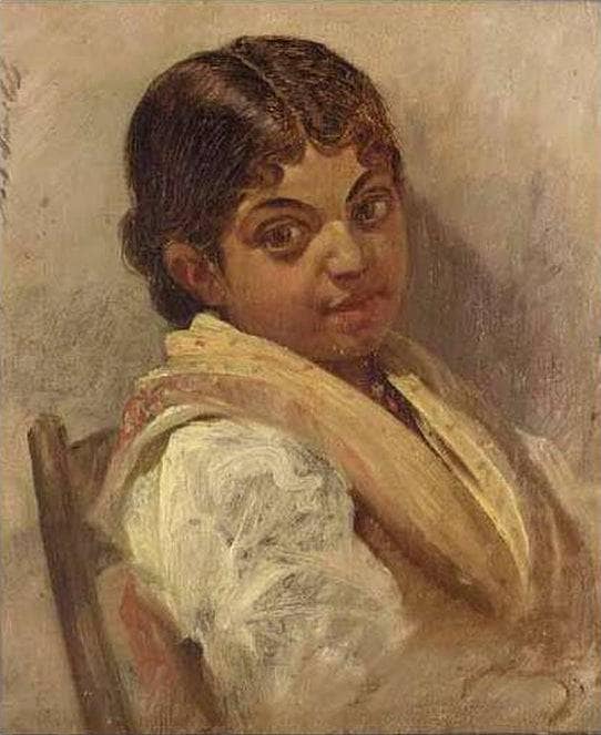 Portrait of a girl (25th June) by Wenzel Tornøe — hand-painted portrait oil painting reproduction on canvas