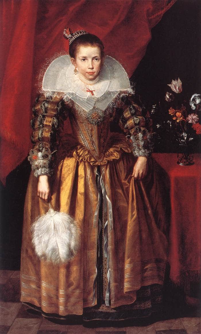 Portrait of a Girl at the Age of 10 by Cornelis de Vos — hand-painted portrait oil painting reproduction on canvas