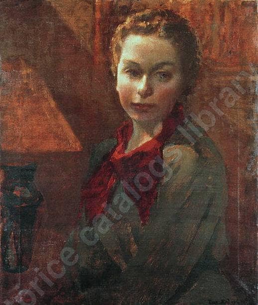 Portrait of a Girl by Ilya Mashkov — hand-painted portrait oil painting reproduction on canvas