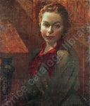 Portrait of a Girl by Ilya Mashkov — male oil painting wall art, Realism