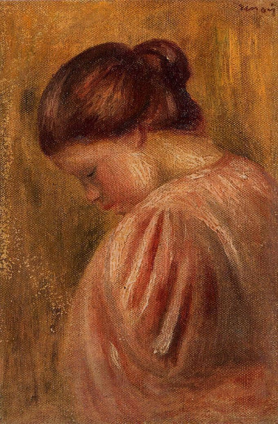 Portrait of a Girl in Red in study