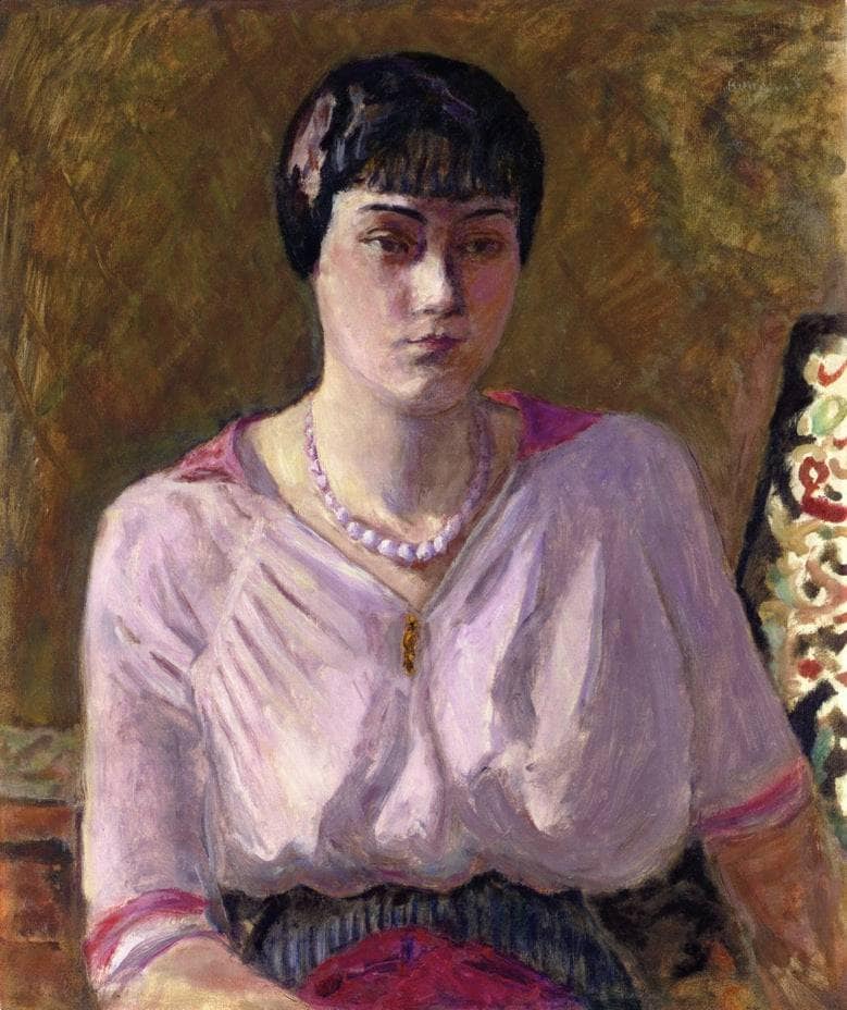 Portrait of a girl, Mademoiselle Renee Terrasse by Pierre Bonnard — hand-painted portrait oil painting reproduction on canvas