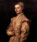 Portrait of a Girl by Titian — male oil painting wall art, Mannerism Late Renaissance