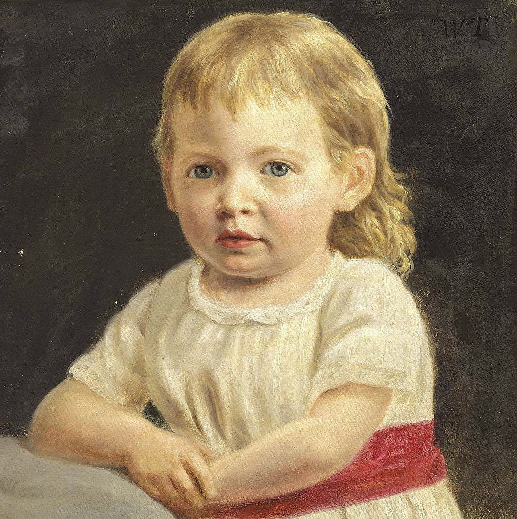 Portrait of a girl by Wenzel Tornøe — hand-painted portrait oil painting reproduction on canvas