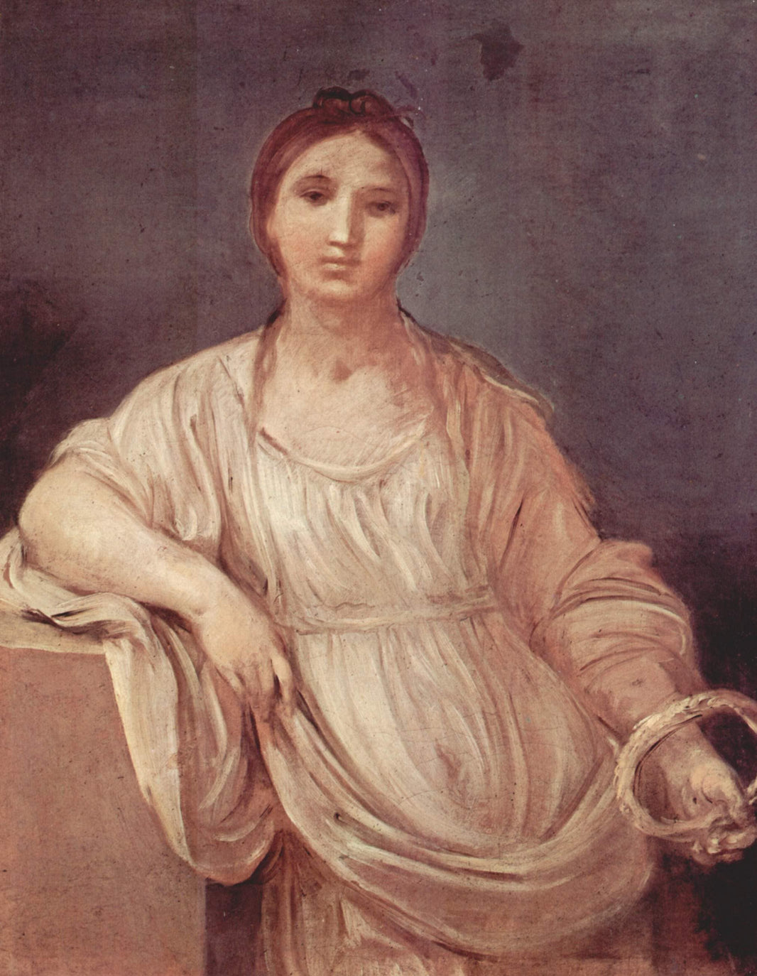 Portrait of a girl with crown by Guido Reni — hand-painted portrait oil painting reproduction on canvas