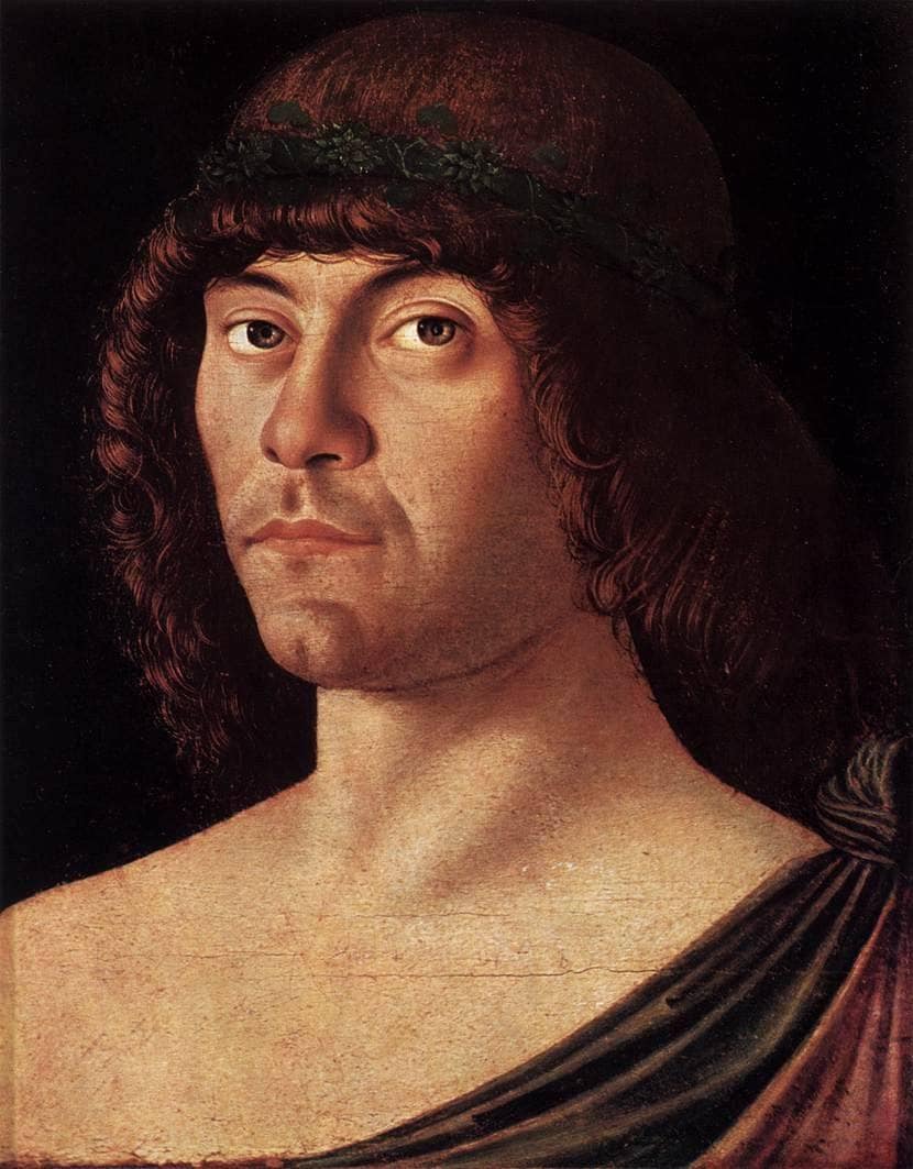 Portrait of a Humanist by Giovanni Bellini — hand-painted portrait oil painting reproduction on canvas
