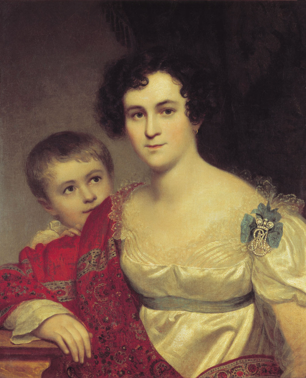 Portrait of A. I. Molchanova with Daughter by Orest Kiprensky — hand-painted portrait oil painting reproduction on canvas