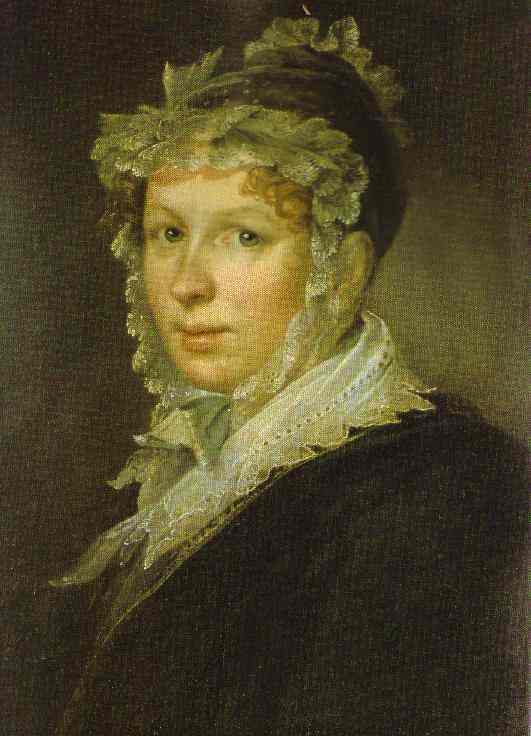 Portrait of A. I. Tropinina, the Artist`s Wife by Vasily Tropinin — hand-painted portrait oil painting reproduction on canvas