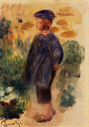 Portrait of a Kid in a Beret by Pierre-Auguste Renoir — hand-painted portrait oil painting reproduction on canvas
