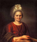 Portrait of A.L. Venetsianova, Artist's Mother by Alexey Venetsianov — male oil painting wall art, Romanticism