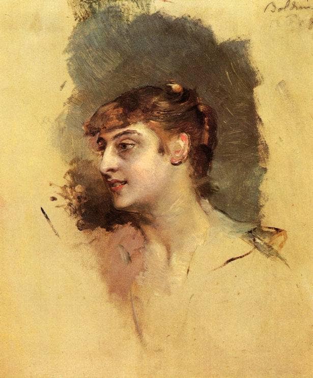 Portrait of a Lady by Giovanni Boldini — hand-painted portrait oil painting reproduction on canvas