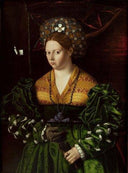 Portrait of a Lady in a Green Dress by Bartolomeo Veneto — hand-painted portrait oil painting reproduction on canvas