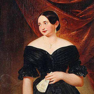 Portrait of a lady with a fan