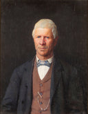 Portrait of a landowner by Pellizza da Volpedo — male oil painting wall art, Realism